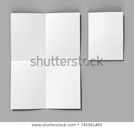 Stock photo: Blank Folded Paper 3d Rendering