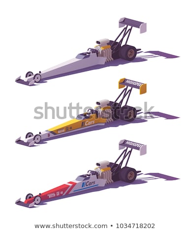 Top Fuel Dragster Cartoon Vector Illustration Сток-фото © tele52