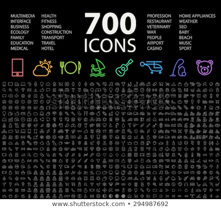 Foto d'archivio: Casino Line Icons Set