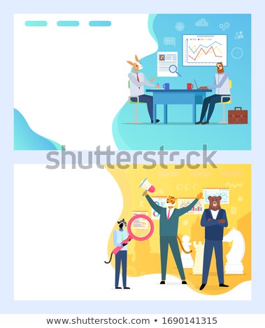 Stock foto: Personal Mentor And Business Giants Website Set