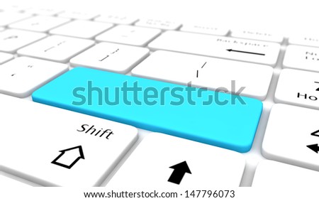 Keyboard With Black Blank Enter Button With Copyspace 3d Stockfoto © cla78