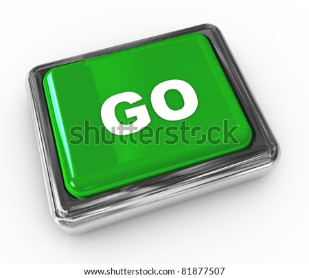 Go For It On Digitally Generated Green Push Button Stock fotó © nasirkhan