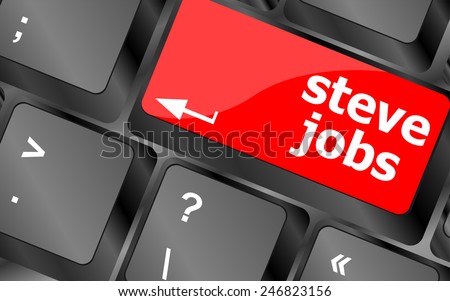 Steve Jobs Button On Keyboard - Life Concept Stockfoto © fotoscool