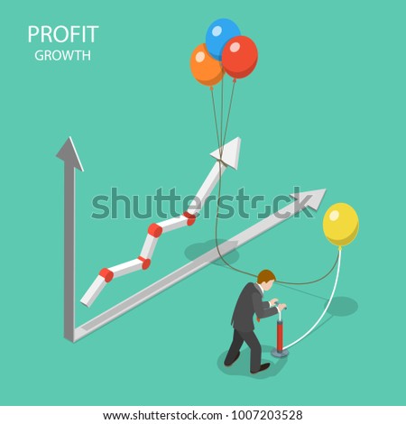 Businessman Pumping Up Graph To Increase Profit Сток-фото © TarikVision