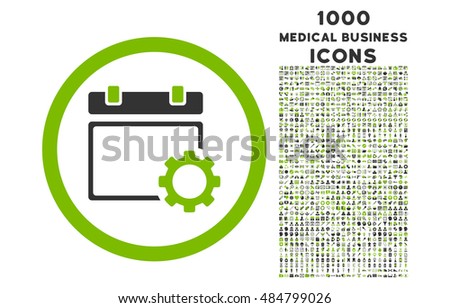 Foto stock: Customization Flat Eco Green Color Rounded Glyph Icon