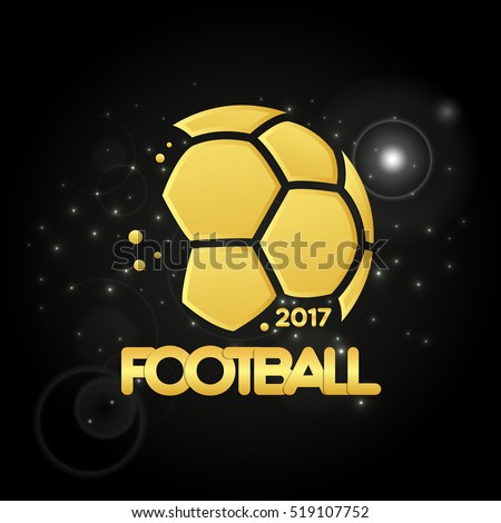 Foto stock: Golden Football Soccer Ball
