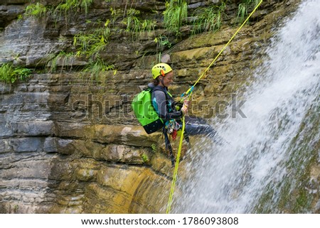 Stok fotoğraf: Canyoning In Spain