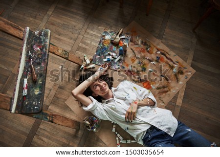 Stock photo: Girl Lying On Floor