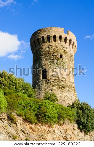 Stock fotó: The Coast Of Cap Corse And Tour De Losse