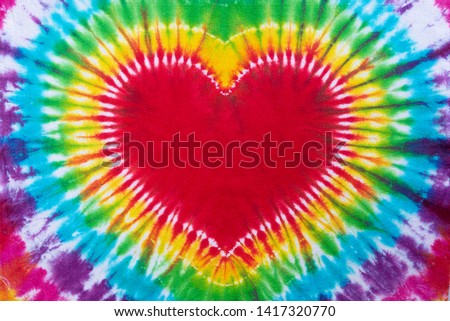 Stock photo: Heart Tie Dye Background