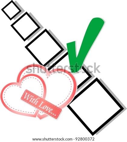 Valentine Day Or Wedding - Check List Symbol Zdjęcia stock © fotoscool