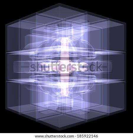 Several Cubes Connected By One Core X Ray [[stock_photo]] © cherezoff