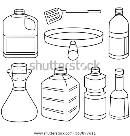 Vector Set Of Vegetable Oil Pan And Flipper Stock photo © olllikeballoon