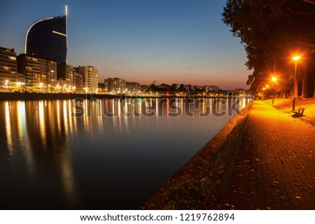 Stock photo: Panorama Of Liege Along Meuse River