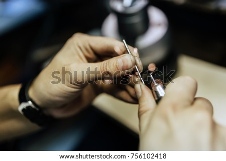 Stockfoto: Sparks While Working On Jewelry