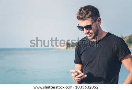 Stock photo: Young Man On The Beach