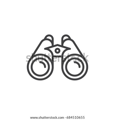 Stock fotó: Binoculars Icon Simple Illustration