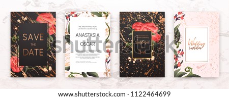 Stockfoto: Card For Invitation Or Congratulation With Bouquet Of Flowers Na