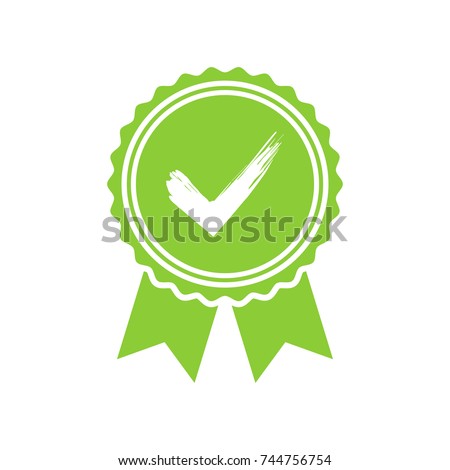 Stock photo: Medal Green Vector Icon Design