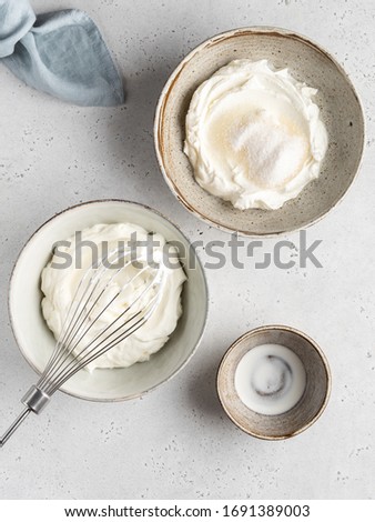 [[stock_photo]]: Mascarpone Cheese Cooking At Home