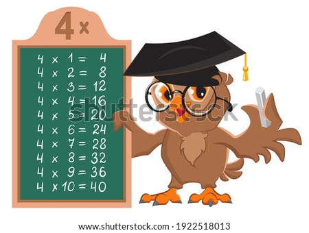 Foto stock: Four Owl On Number Four