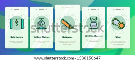 Stock fotó: Metallurgical Onboarding Elements Icons Set Vector