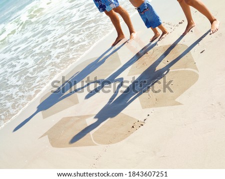 Stok fotoğraf: Low Section Of Caucasian Woman Standing Barefoot On The Sand At Beach