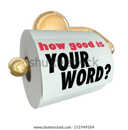 How Good Is Your Word Question On Toilet Paper Roll Stock photo © iQoncept