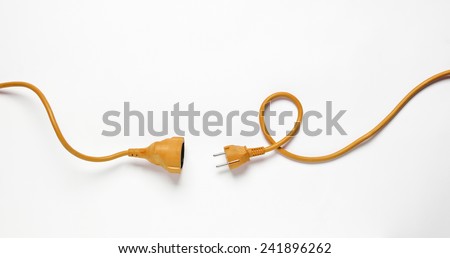 Zwei orangefarbene elektrische Stecker Stock foto © Gemenacom