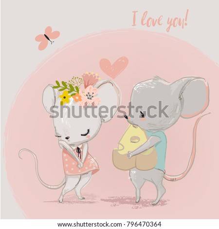 Stockfoto: Animal Mouse Girl