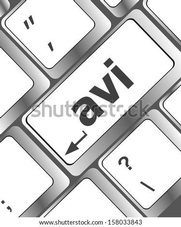 Closeup Of Avi Key In A Modern Keyboard Keys Stockfoto © fotoscool