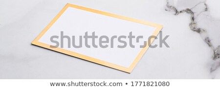 Stok fotoğraf: Chic Business Card Or Invitation Mockup On Marble Background Paper And Stationery Branding