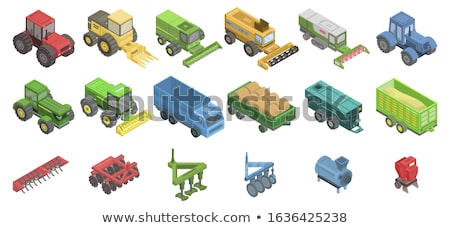 Stock fotó: Farming Harvester Vehicle Isometric Icon Vector Illustration