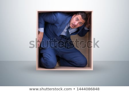 Man Inside A Box Zdjęcia stock © Elnur