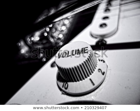 Сток-фото: Electric Guitar Close Up And Amplifier