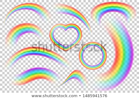 Stock photo: Heart Shaped Rainbow Ribbon