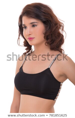 Foto d'archivio: Three Gorgeous Woman Posing In Jeans And Bras