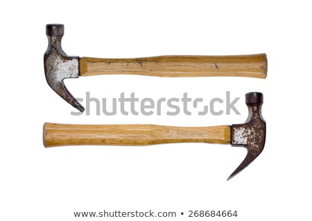 Stock photo: Two Rusty Claw Hammers - Equal Power