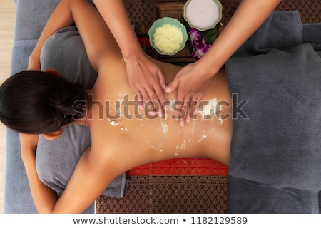 Zdjęcia stock: Woman Is Resting On Spa Bed