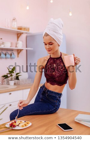 Stock photo: Attractive Woman In Jeans And Bra