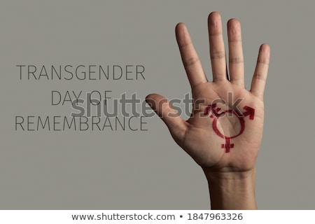 Сток-фото: Transgender Symbol In The Palm Of The Hand