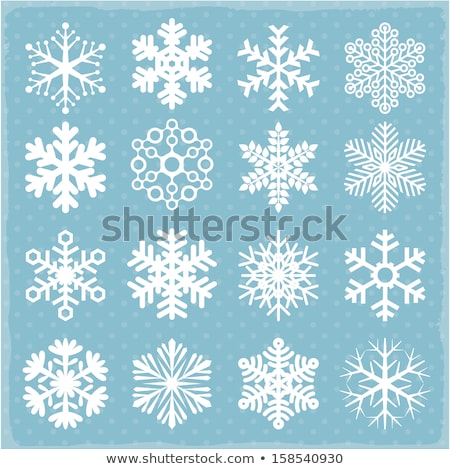 ストックフォト: Collection Christmas Snow Flakes