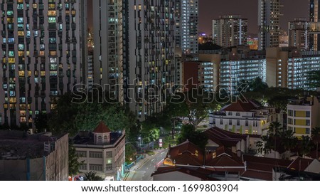 Stockfoto: Singapore Skyline Along Chinatown Area