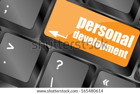 Keyboard Key With Enter Button Personal Development Stockfoto © fotoscool