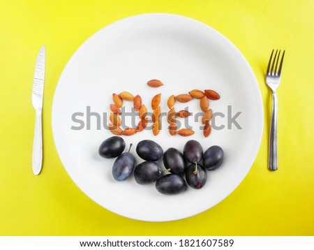 Stock photo: Detox Word On Plate