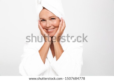 Stock photo: Beauty Portrait Of Beautiful Caucasian Woman In White Towel Look