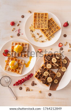 Stock fotó: Breakfast With Waffles