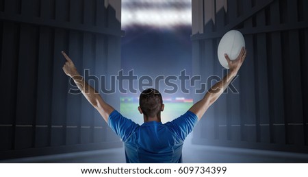 Foto stock: Composite Image Of Rugby World Cup International Ball