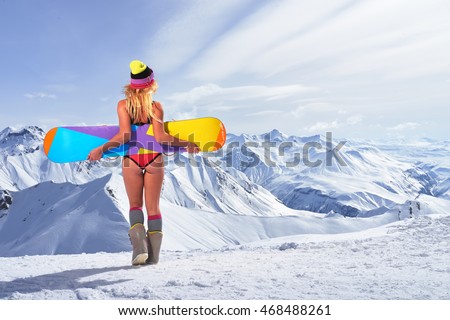 Stok fotoğraf: Winter Bikini