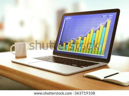 Stock photo: Analysis Sign On Laptop Screen